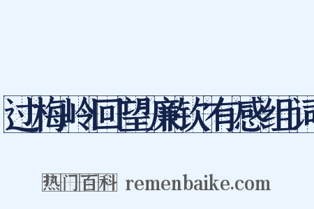 过梅岭回望廉钦有感组词是什么意思的图片